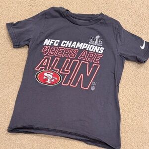 Nike Black Tee with Red & White San Francisco 49ers 'All In' Graphic